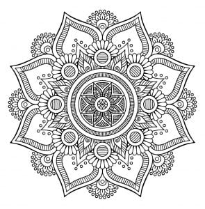 Mandala fleurs petales