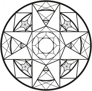 Mandala tres simple art deco