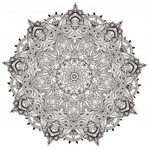 Un coloriage de mandala ultra detaille anvino