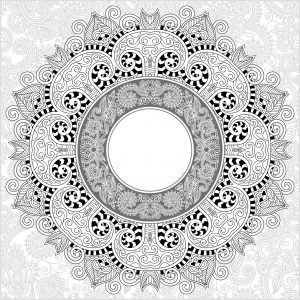 Coloriage mandala complexe par karakotsya 2