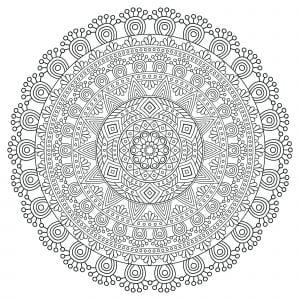 Coloriage mandala zen antistress details