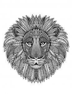 Lion head as mandala 1