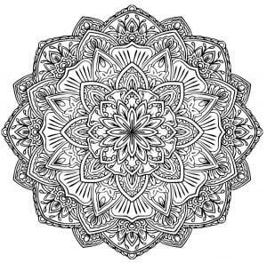 Mandala to download flower of happiness