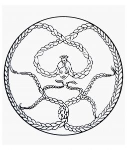 Mandala to color easy children 1 1