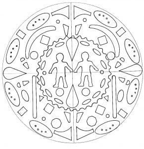 Very easy mandala for child by domandala 7