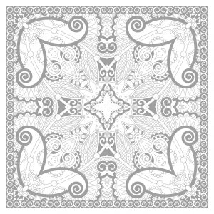 Coloring squared complex mandala by karakotsya 1 1