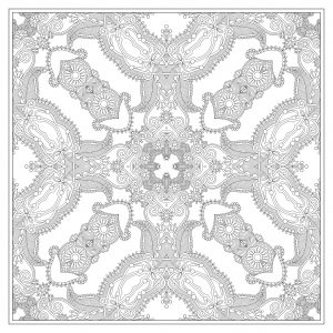 Coloring squared complex mandala by karakotsya 4 1
