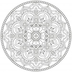 Mandala to download abstract flowers