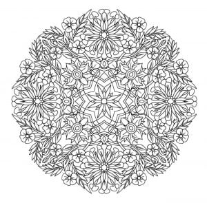 Mandala to download magical flowers