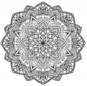 Mandala to download strange and beautiful flower
