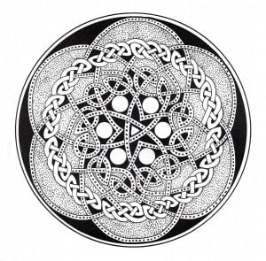 Coloring mandala celtic art 12