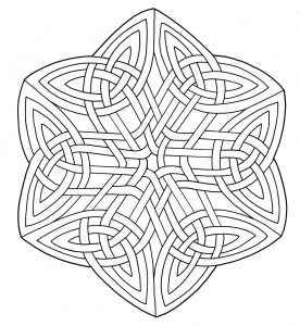 Coloring mandala celtic art 18