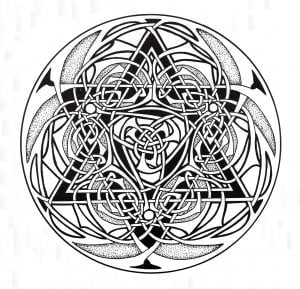 Coloring mandala celtic art 9