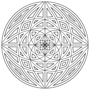 Mandala simple with concentric lines