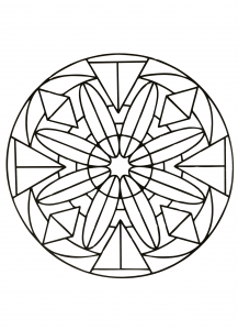 Mandalas geometric to print 17