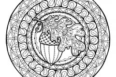 Acorn and oak leaves mandala to by juliasnegireva