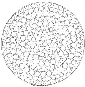 Coloring mandala domandalas geometric patterns