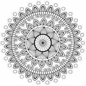 Mandala normal with abstract petals