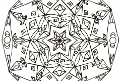 Mandala to download stars and diamonds