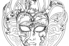 Mandala venice carnival mask