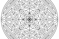 Mandala with concentric lines