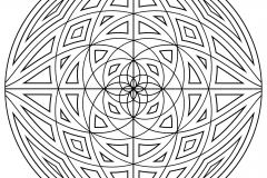 Mandala with concentric lines