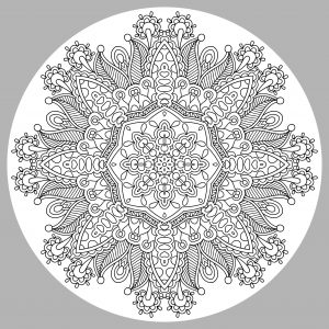 Coloring mandala complex by karakotsya 1