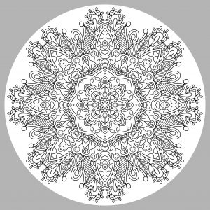 Coloring mandala complex by karakotsya 1