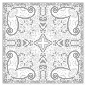 Coloring squared complex mandala by karakotsya 1
