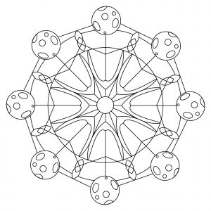 Easy mandala sun moon 1