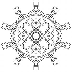 When coloring can really relax you ... This is the case with this Mandala coloring page of high quality. Mandalas offer balancing visual elements, symbolizing unity and harmony.