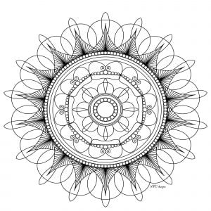 Mandala to print and color mpc design 5