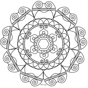 Mandala to print and color mpc design 8