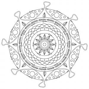 Mandala to print and color mpc design 9