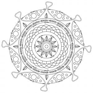 Mandala to print and color mpc design 9