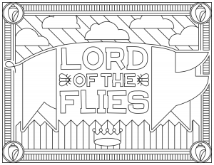 Coloriage adulte lord of the flies