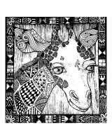 Girafe aux motifs tribaux