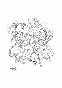 coloriage-adulte-annee-du-singe-1