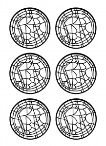 Coloriage Anti Stress Créé à Partir D'un Petit Vitrail Moderne