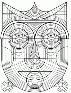 coloriage-adulte-masque