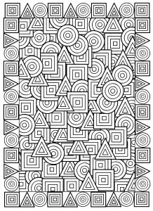 Formes Géométriques Entremêlées