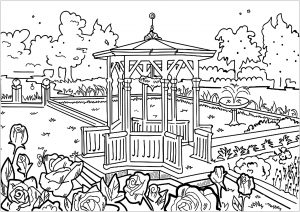 Kiosque Dans Jardin Public