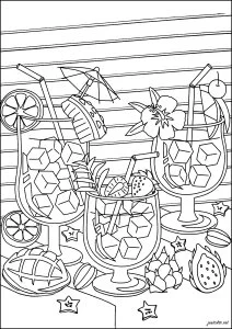 Boissons tropicales rafraichissantes