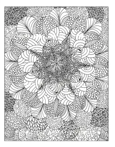 Coloriage adulte rosaces