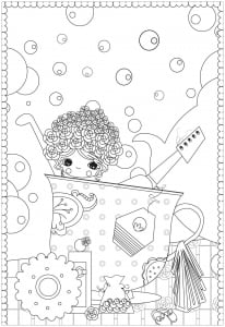 Coloriage bain tasse de the sans texte