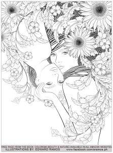 Visages et tournesols entremêlés