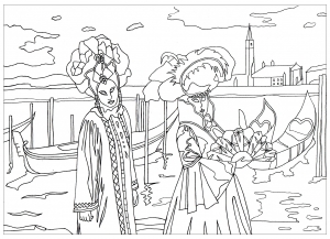 Coloriage carnaval de venise par marion