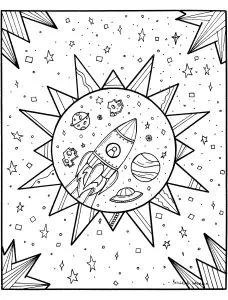 Fusée dans l'espace