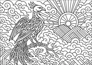 Phénix et motifs Art Déco