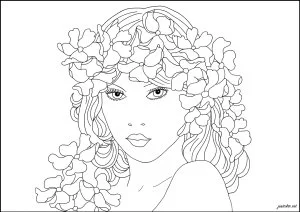 Portrait floral élégant et serein
